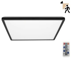 LED fürdőszobai lámpa szenzorral NIVERA LED/24W/230V IP54 30x30 cm fekete + DO