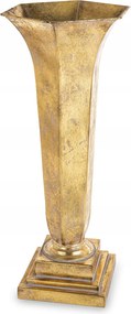 Arany magas váza Retro fém loft antik vintage 58,5 cm.