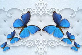 Kép - kék pillangók (90x60 cm)