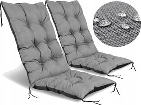 Kerti székpárna 50x50x80 cm Kötött Vízálló Szürke