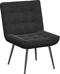 vidaXL fekete bársony pihenőfotel 64 x 74 x 84 cm