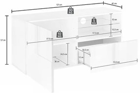 TV-állvány ARIA fehér