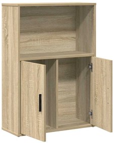 sonoma tölgy színű szerelt fa könyvespolc 60x24x85 cm