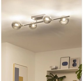 Brilagi - LED felületre szerelhető csillár MILLA 4xG9/3W/230V fekete króm/füstszínű
