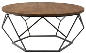 HowHomely Kávésasztal OAKLOFT 41,5x90 cm fekete/tölgy DD0059