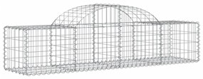 5 db íves horganyzott vas gabion kosár 200x50x40/60 cm