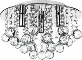 Mennyezeti Lámpa Csillár Függő Kristály Plafon Króm x3 Led