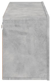 betonszürke falra szerelhető TV-szekrény 100 x 30 x 41 cm