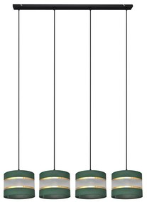 Csillár zsinóron HELEN 4xE27/15W/230V zöld/arany