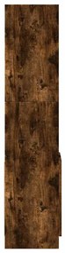 füstös tölgy színű szerelt fa magasszekrény 92 x 33 x 140 cm