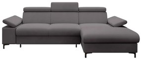 Sarokkanapé Miles (J) (sötétszürke + fekete). 1099670