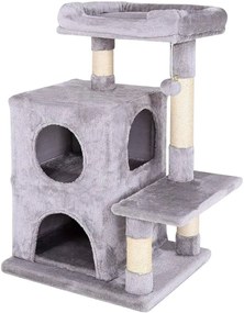 Macskafa - Kaparóoszlop Macskáknak Világos Szürke(Magasság 80 Cm)