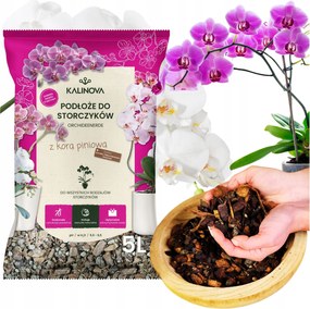 Föld szubsztrátum orchideákhoz 5L: fenyőkéreg,kókusz,műtrágya,keramzit