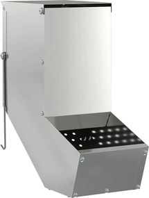vidaXL Nyúl Etető Ezüst 12,5 x 26 x 28,5 cm Horganyzott acél