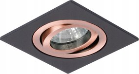 Lámpatest Négyszögletes Mozgatható GU10 Fekete Réz Fekete Réz