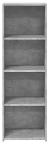 betonszürke szerelt fa magasszekrény 40 x 41 x 124 cm