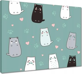 Vászonkép 50x40 Cica Cicák Macskák