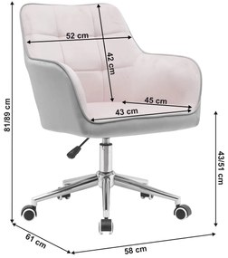 Irodai fotel Fewoton (rózsaszín) . 1063843