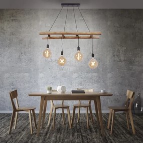 Leuchten Direkt 15025-18 - Csillár zsinóron EDGAR 4xE27/60W/230V