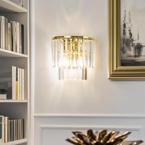 Brilagi - LED Fali kristály lámpa MOZART 2xE14/40W/230V arany