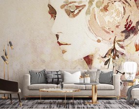 Gario Fotótapéta Absztrakt noi arc őszi színekben Anyag: Vlies, Méret: 150 x 105 cm