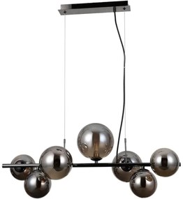 ITALUX PND-406007-7A-BCR - Csillár zsinóron CANELLO 7xG9/5W/230V fekete