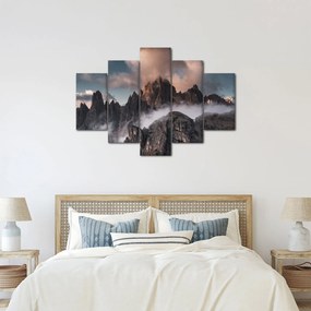 Kép - A ködben rejtett olasz dolomitok (150x105 cm)