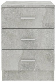 2 db betonszürke szerelt fa éjjeliszekrény 38 x 35 x 56 cm