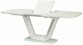 Széthúzható étkezőasztal  140-200 cm Amanda (fehér + fehér) (8 és több fő részére). 1049881