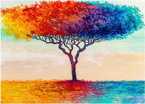 Egy festett fa képe (70x50 cm)