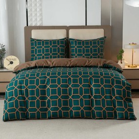 Mikroflanelové povlečení KERNAL zelené Ágyneműhuzat mérete: 70 x 80 cm | 140 x 200 cm