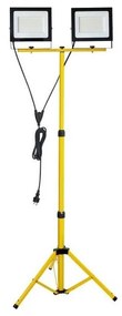 LED Reflektor állvánnyal TIGRA 2xLED/100W/230V 4000K IP54 fekete/sárga