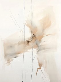 Absztrakt poszter A2 42x59,4cm minimalista kortårs fekete-fehér#566