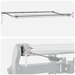 Automatikus Behúzható Napernyő Sárga és Narancs 600x300 cm