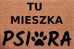 Lábtörlő az ajtó alatt Itt lakik a kutya tökéletes ajándék