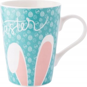Porcelán bögre Húsvéti ajándék 420ml tavaszi nyuszi fülek