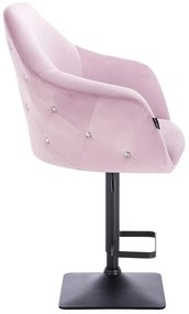 HR547KW Halványlila modern velúr szék fekete lábbal