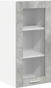 vidaXL Függő szekrény tárolóval Beton Szürke 40 x 31 x 80 cm Faanyag