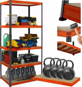 Helios fém tároló állvány 180x110x50cm 5Px400kg Tartós