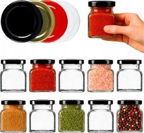 50X Fűszertartó Tégelyek Méz Esküvő Üveg Fűszertartó 120 ML