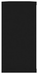2 db fekete szerelt fa fali polc 100 x 15 x 30 cm