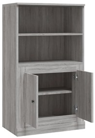 szürke sonoma szerelt fa magasszekrény 60x35,5x103,5 cm