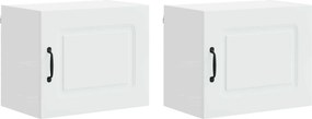 vidaXL Konyhaszekrény Kalmar 2 pcs Fehér 50 x 31 x 40 cm Faanyag