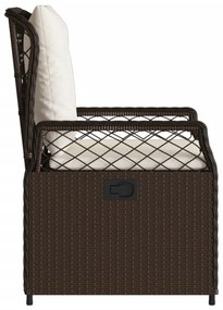 2 db barna polyrattan dönthető kerti szék