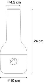 2 db-os kültéri asztali lámpa szett fekete és fehér színben, újratölthető LED-del - Haard