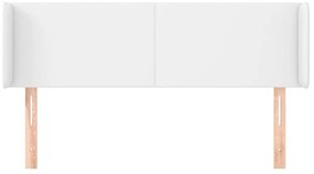 fehér műbőr szárnyas fejtámla 147x16x78/88 cm