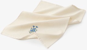 Goldea hímzett waffle konyharuha - búzavirág krémszínű alapon 50 x 70 cm