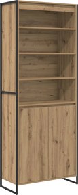 vidaXL Magas szekrények 2 pcs Művészi tölgy 79 x 36 x 200 cm Faanyag