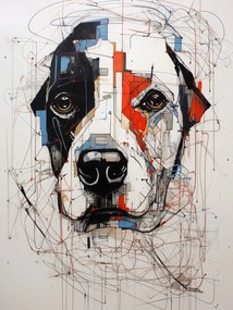 Poszter 30x40cm Rajzolt Kutya