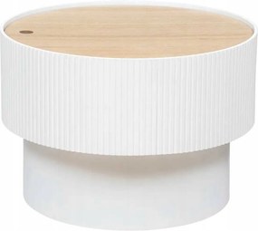 Dohányzóasztal tárolórekesszel Enola, kerek, Ø 55 cm